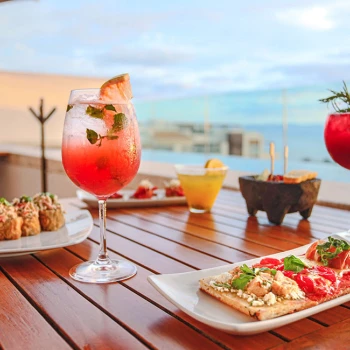 Food and Drinks from Insu Sky Bar at Marival Distinct Luxury residences.