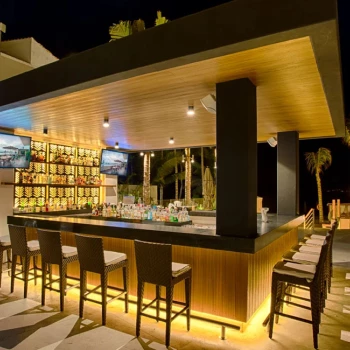 Mozzamare Beach Club bar at Marival Distinct Luxury residences.