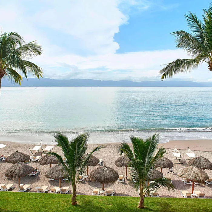 beach overview at Marriott Puerto Vallarta