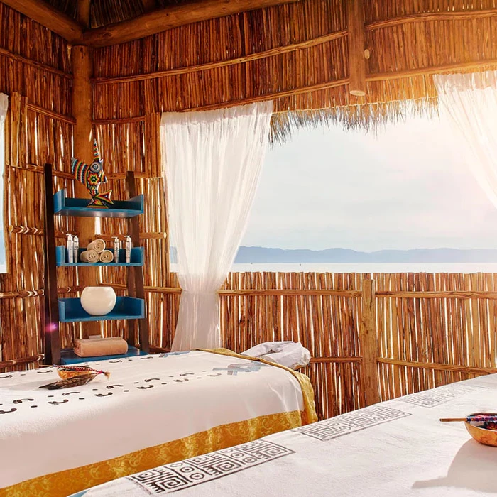 Beach side massage cabin at Marriott Puerto Vallarta