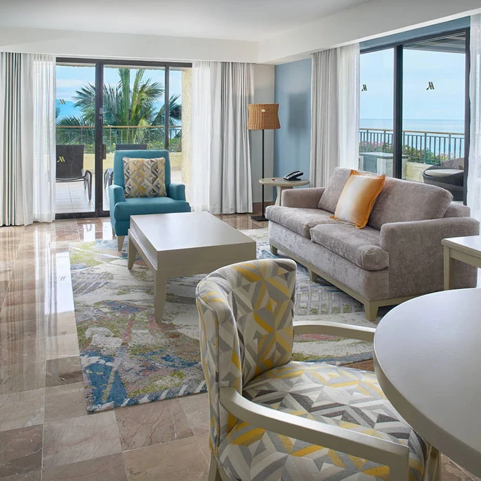 Ambassador Suite living room at Marriott Puerto Vallarta