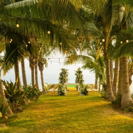 Ceremony decor on the Jetty Wedding Venue at Marriott Puerto Vallarta