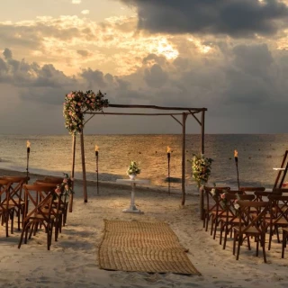 beach wedding venue at melia cozumel