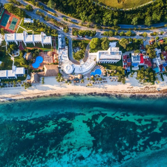 melia cozumel aerial view