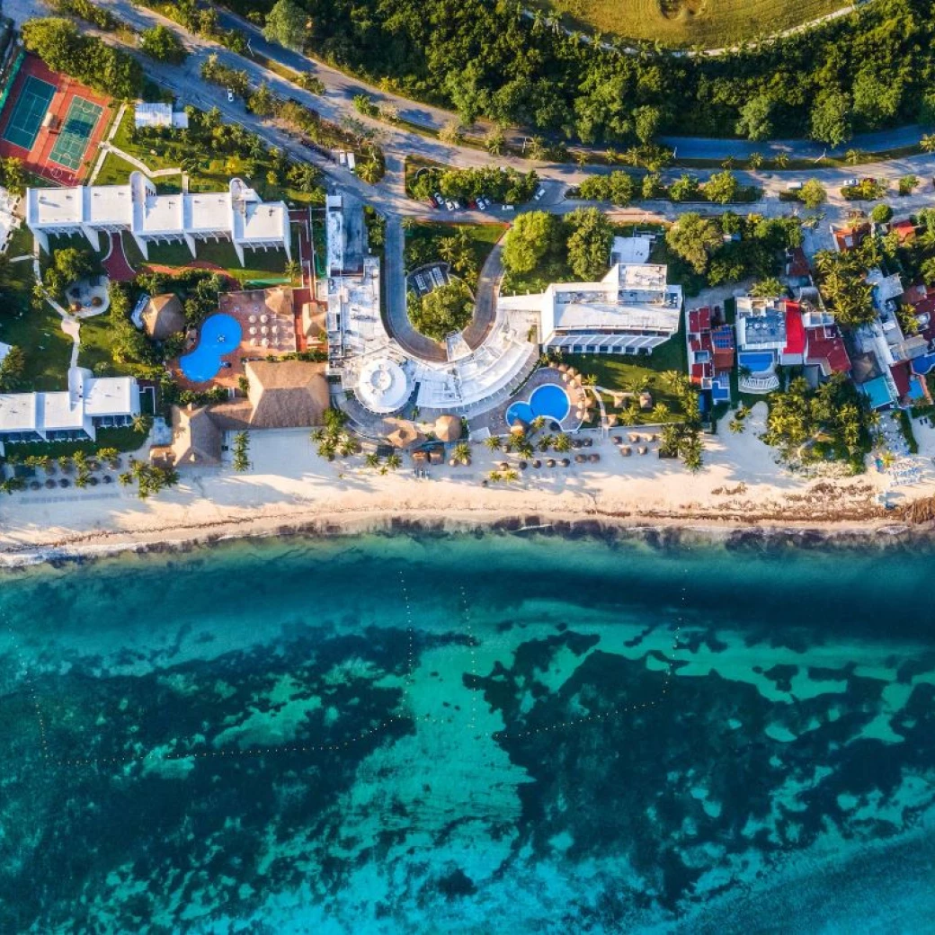 melia cozumel aerial view