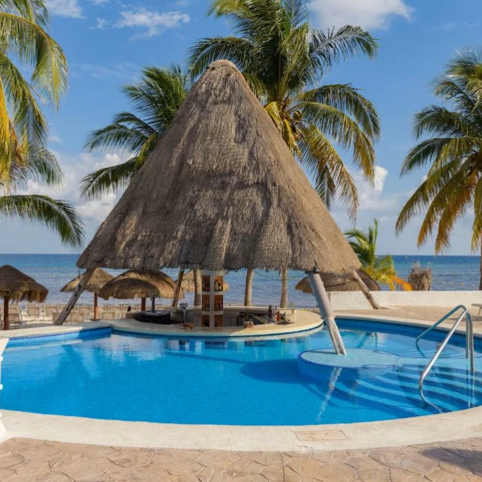 swim-up bar at melia cozumel