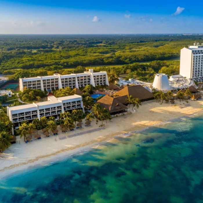 aerial view of melia cozumel resort