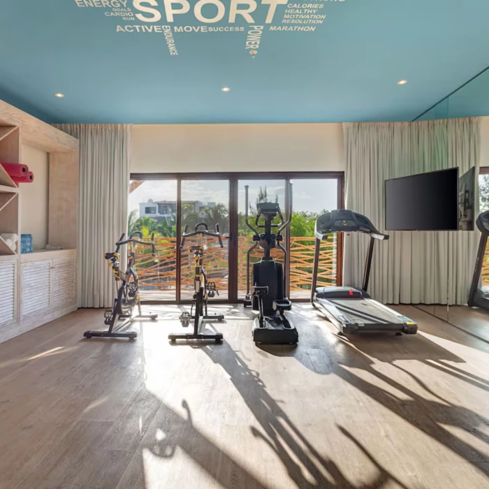 gym at Mystique Holbox by Royalton