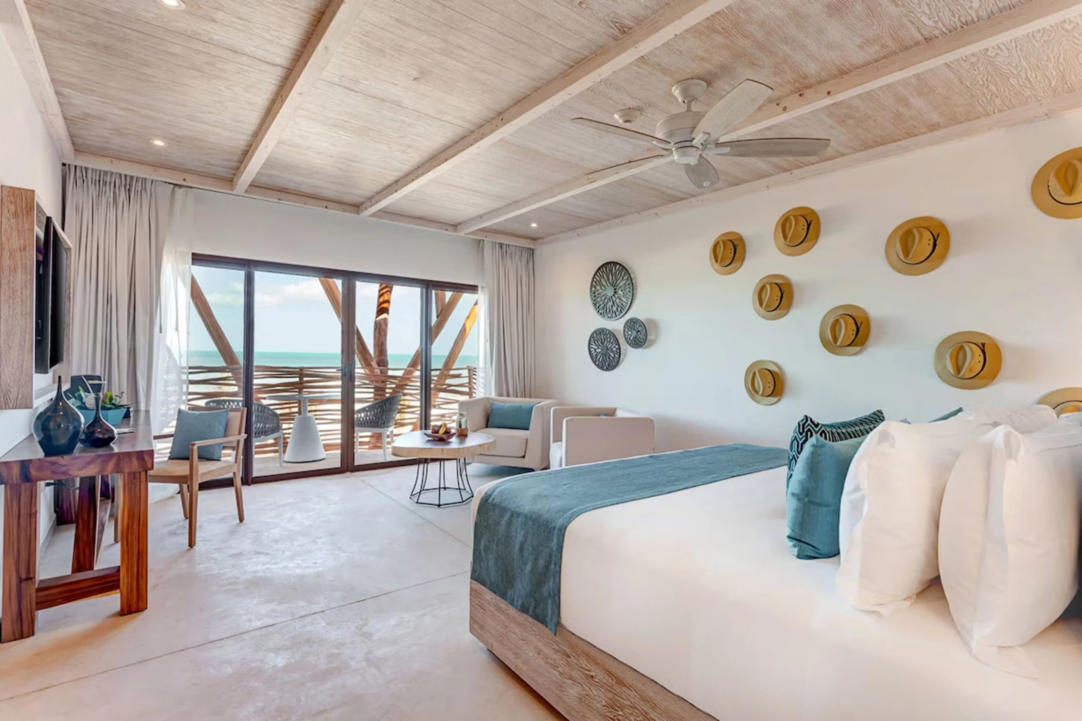 presidential ocean front one bedroom suite at Mystique Holbox by Royalton
