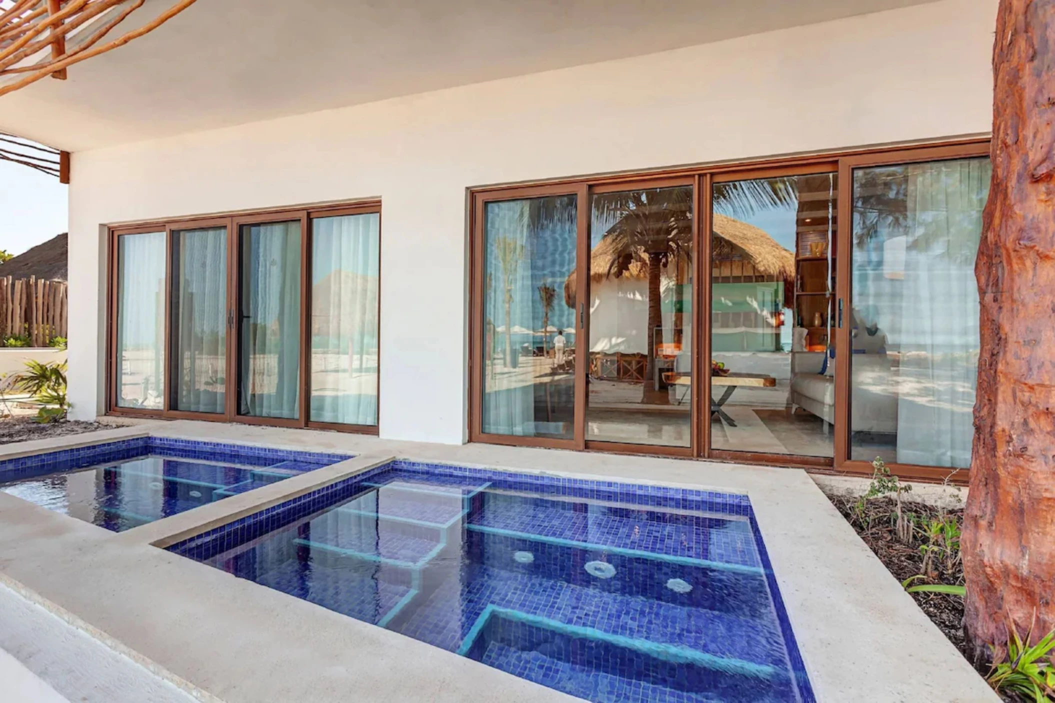 exterior of swim out suite at Mystique Holbox by Royalton