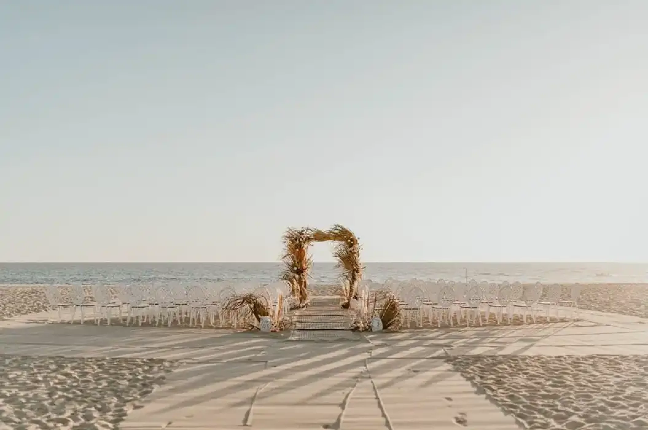 Ceremony decor on the beach at Nobu Hotel Los Cabos