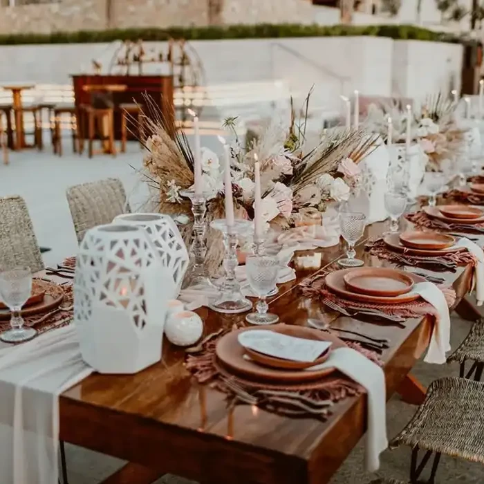 Wedding decor at Nobu Hotel Los Cabos