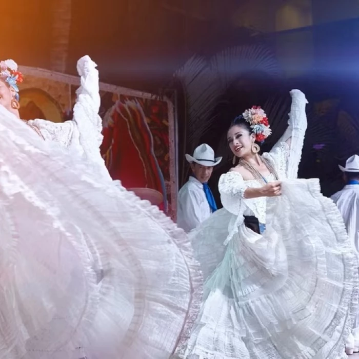 live dance and music performance at Occidental Costa Cancun