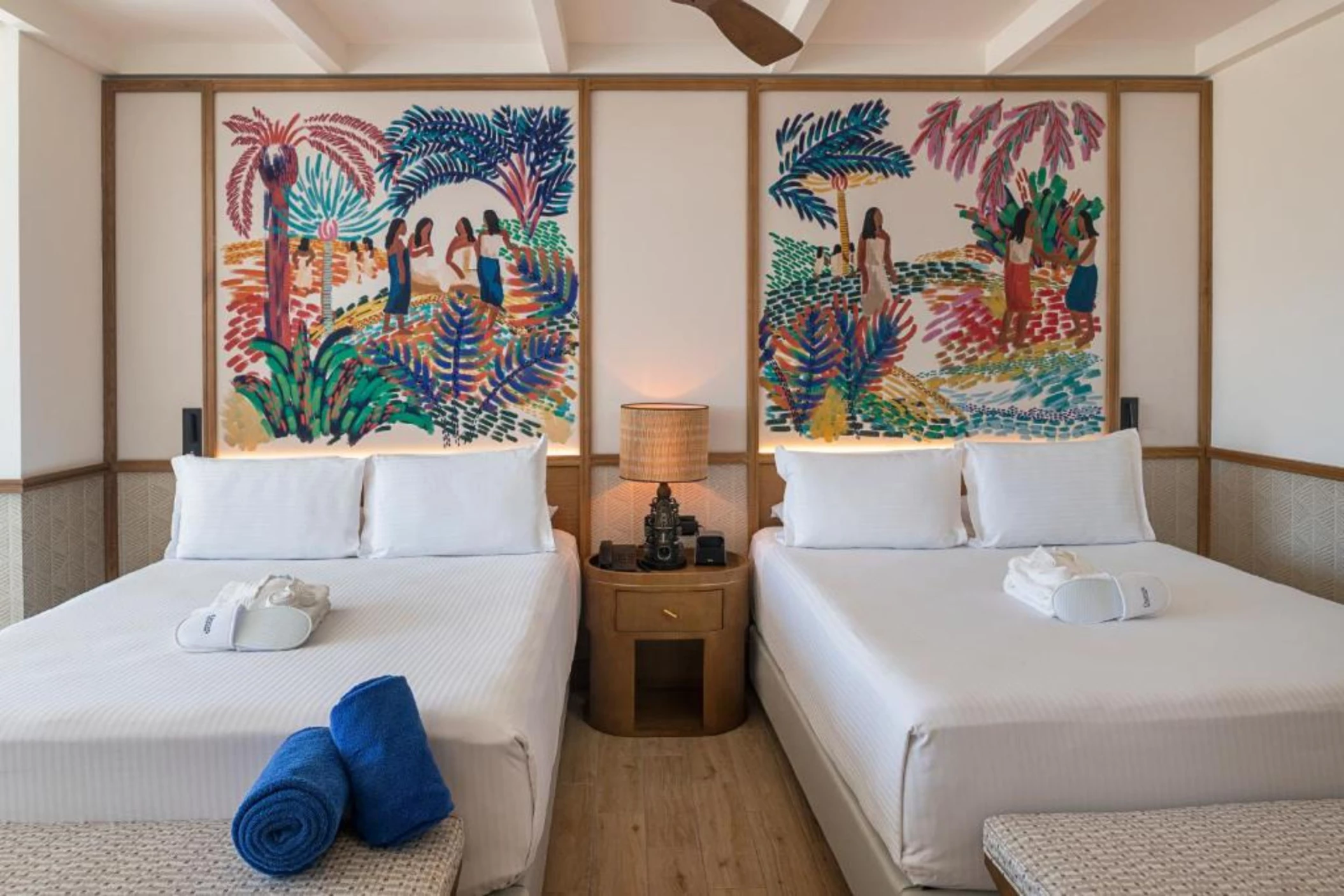 suite with two double beds at Ocean Allure Costa Mujeres