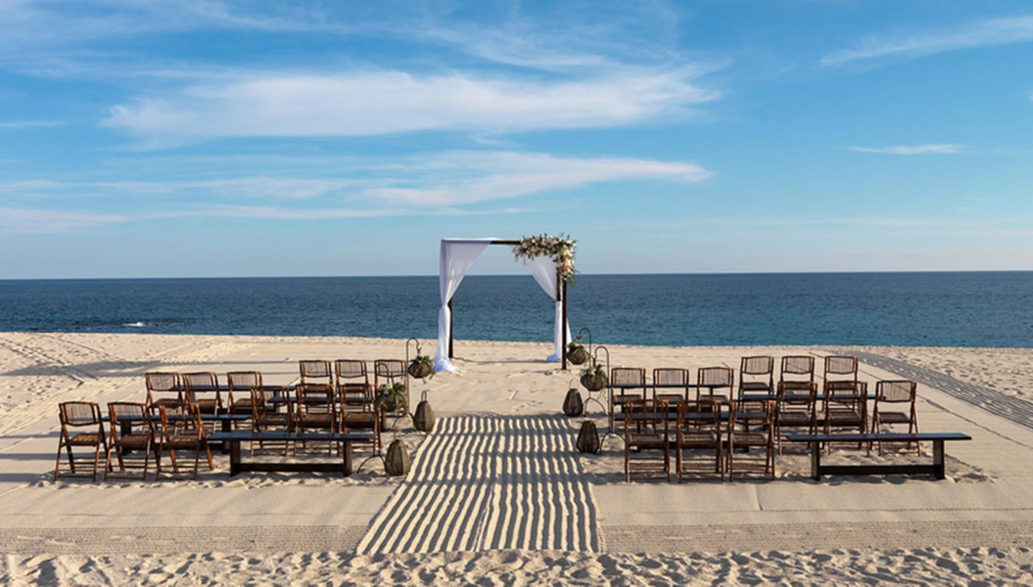 Ceremony on the beach at Paradisus Los Cabos