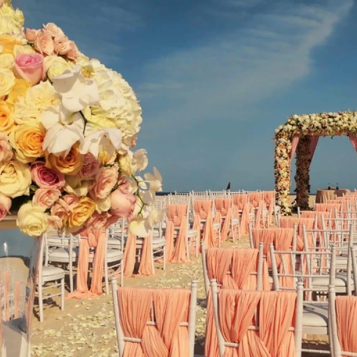 Ceremony in the beach at Paradisus Los Cabos