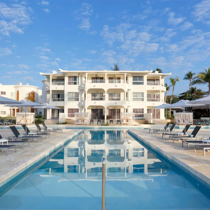 pool and buildings at Paradisus Palma Real