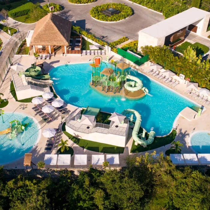 aerial view of the kids pool at Paradisus Playa Del Carmen
