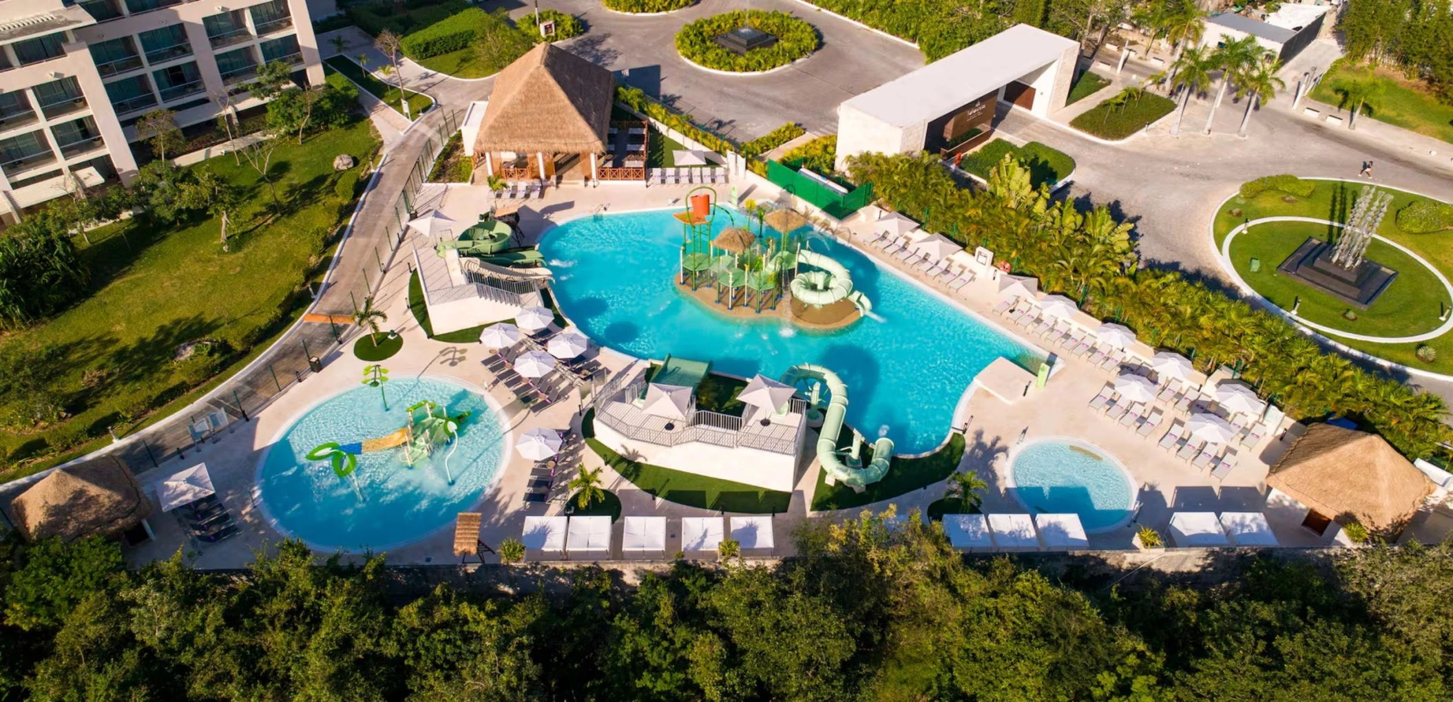 aerial view of the kids pool at Paradisus Playa Del Carmen
