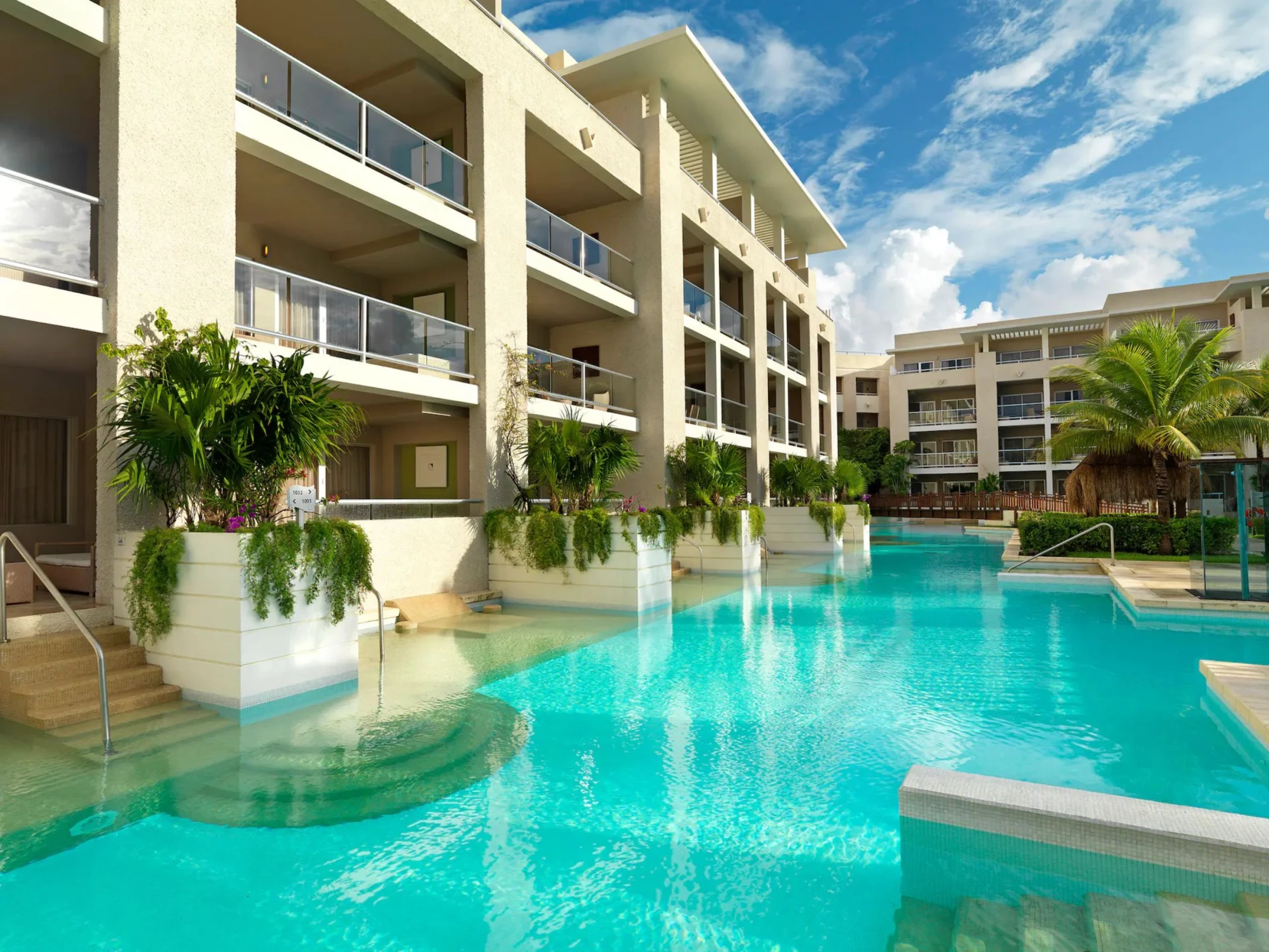exterior of swim out suite at Paradisus Playa Del Carmen