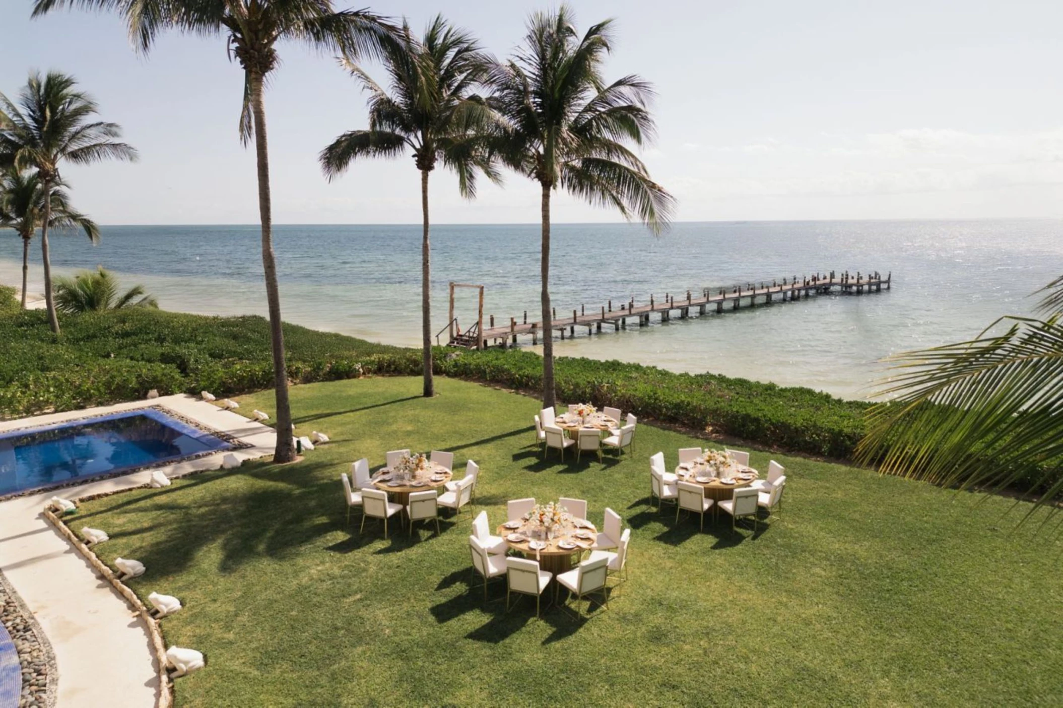aerial view of thalasso garden venue at Paraiso de la Bonita Riviera Maya