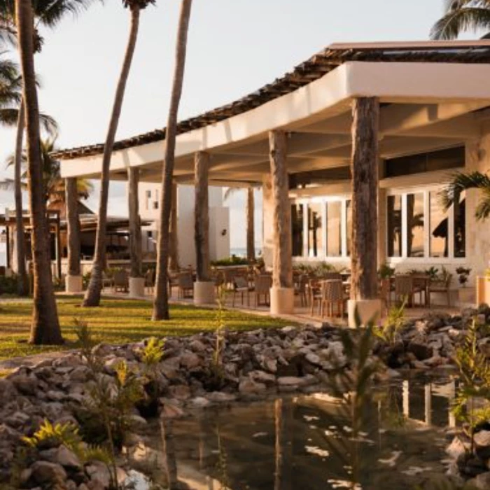 exteriors of cote a costa restaurant at Paraiso de la Bonita Riviera Maya