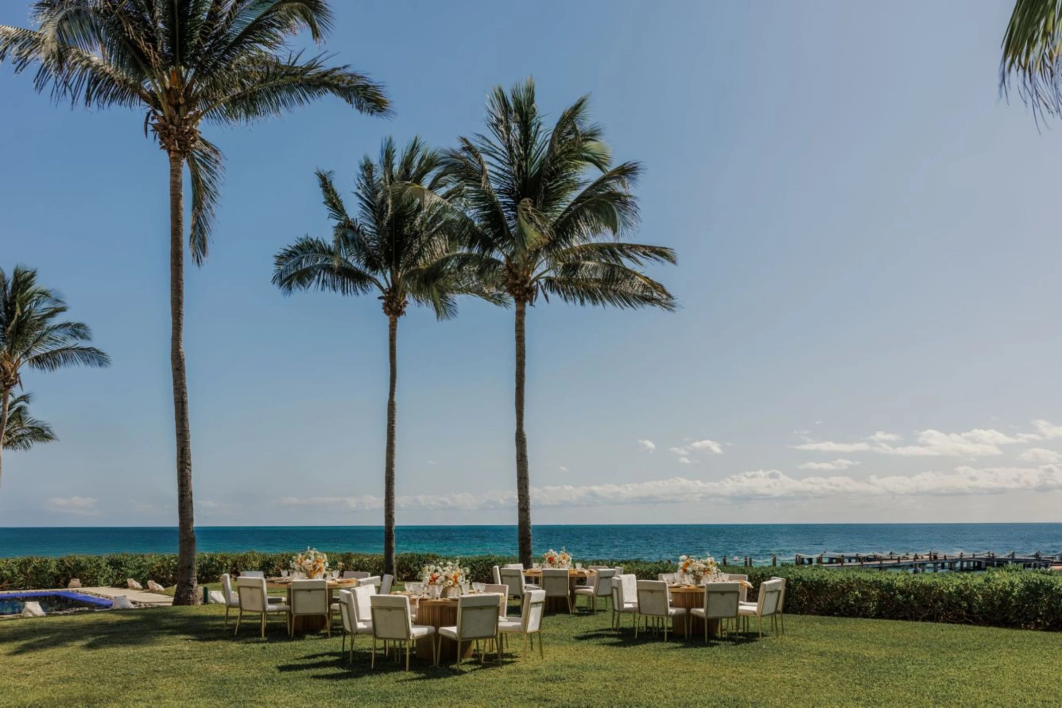 aerial view of thalasso garden venue at Paraiso de la Bonita Riviera Maya