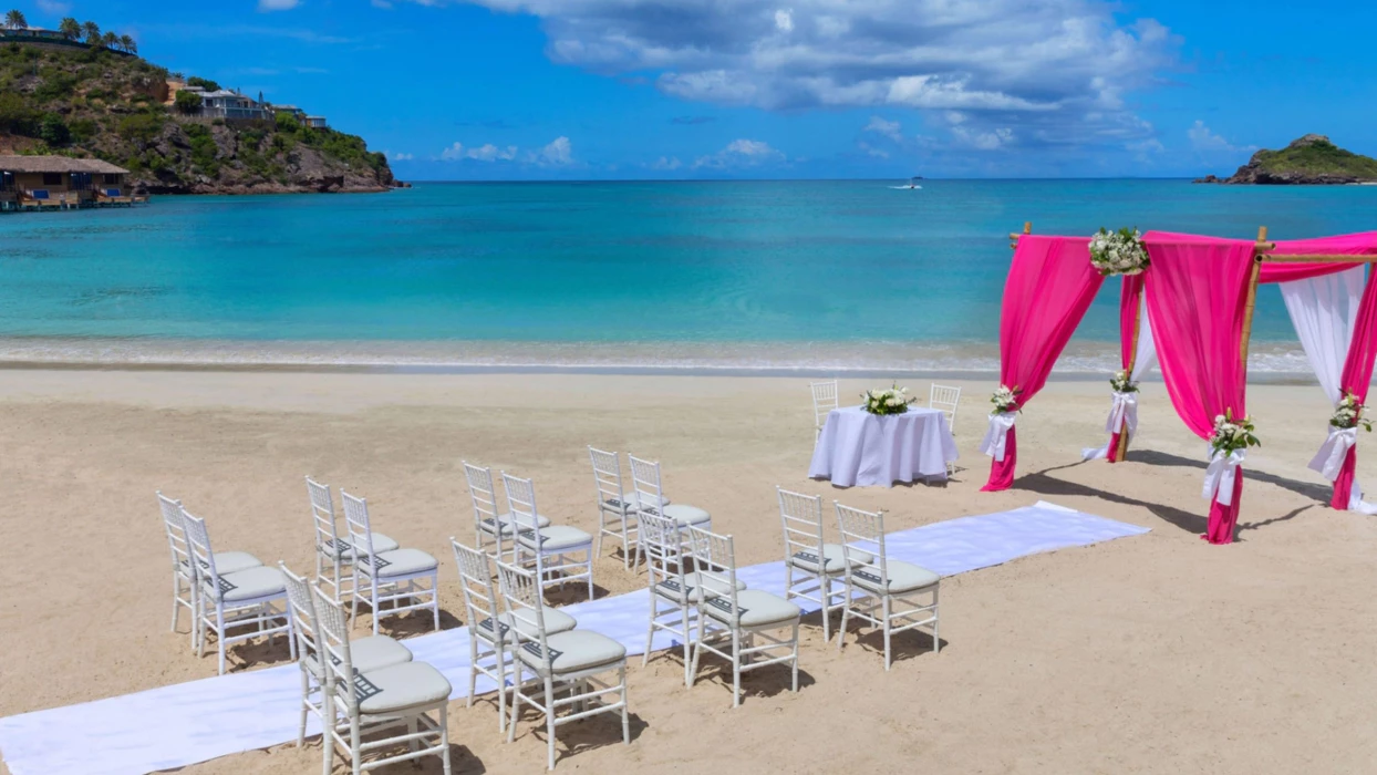 beach venue at Royalton Antigua
