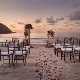 beach wedding venue at Royalton Antigua