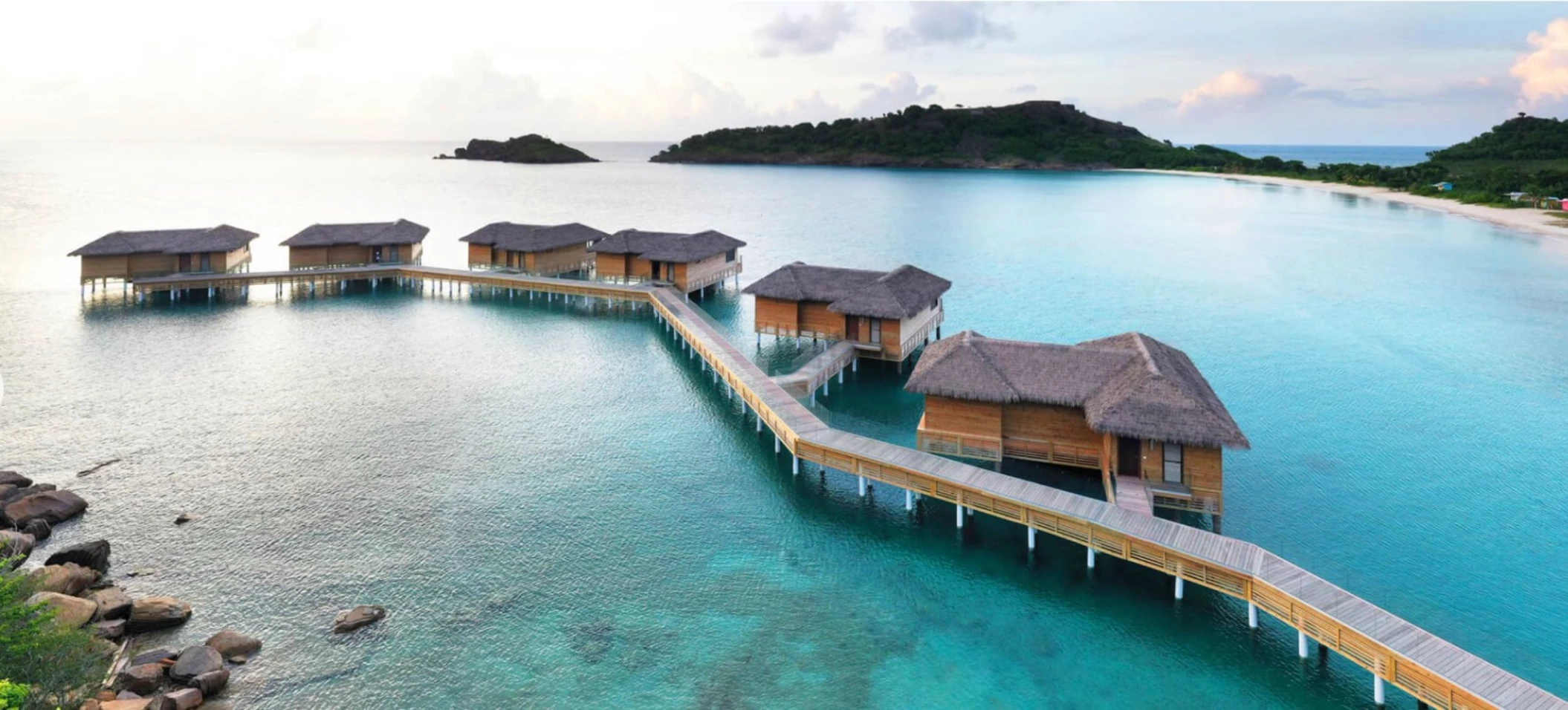 chairman overwater bungalows at Royalton Antigua