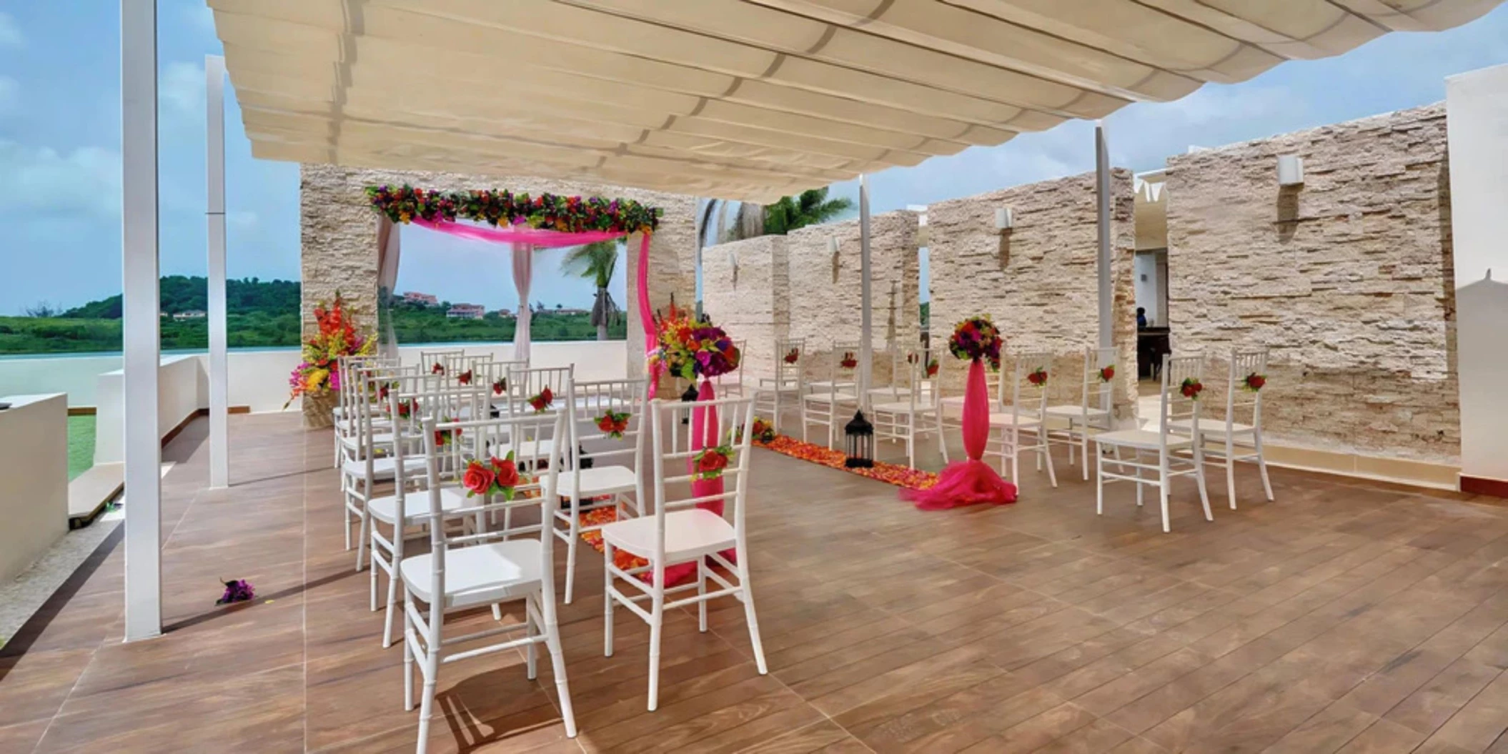 sky wedding venue at Royalton Antigua