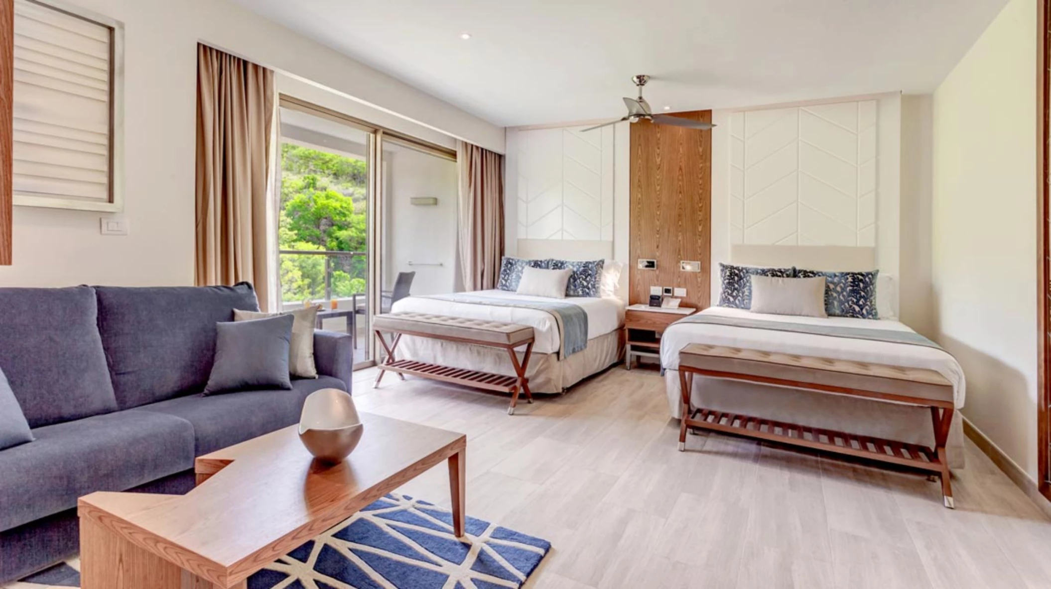 suite with two beds at Royalton Antigua