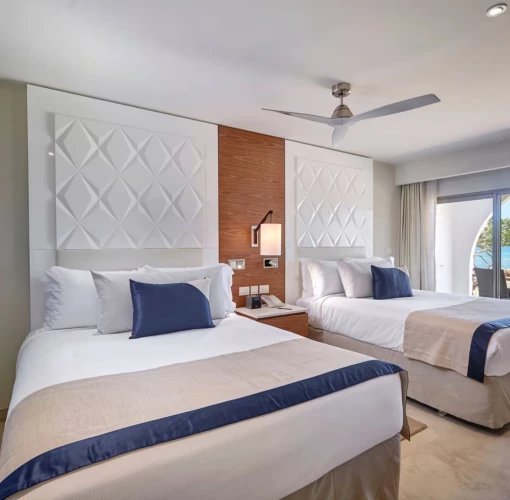 suite with two beds and beach access at royalton grenada