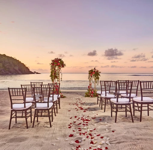beach wedding venue at Royalton Hideaway Saint Lucia