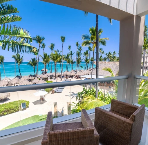 view of beach from the suite at Royalton Punta Cana