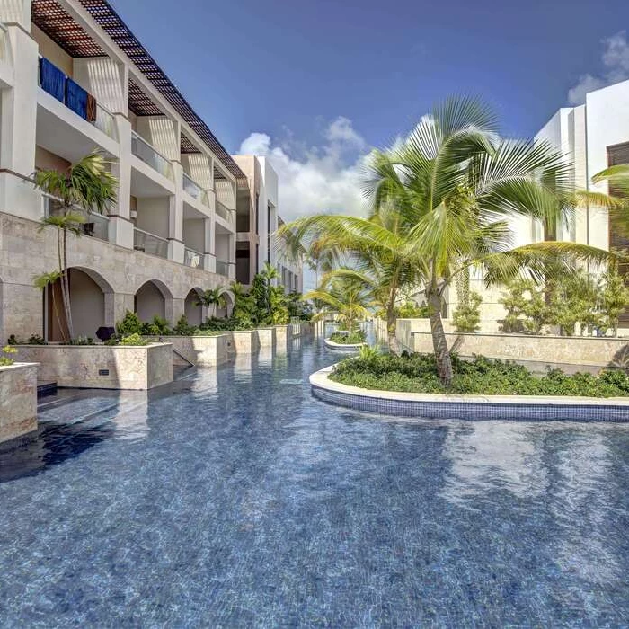 swim-out suite exterior at Royalton Punta Cana