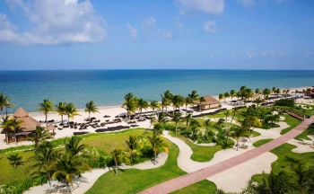 Beach overview at Royalton Riviera Cancun Resort.