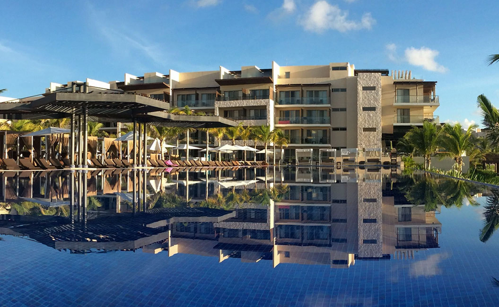 Infinity pool at Royalton Riviera Cancun Resort.