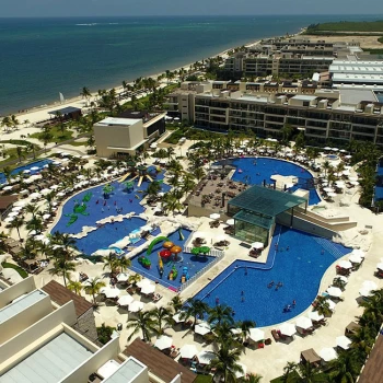 Kids Pool and property overview at Royalton Riviera Cancun Resort.