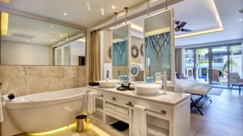 Room bathroom at Royalton Riviera Cancun Resort.