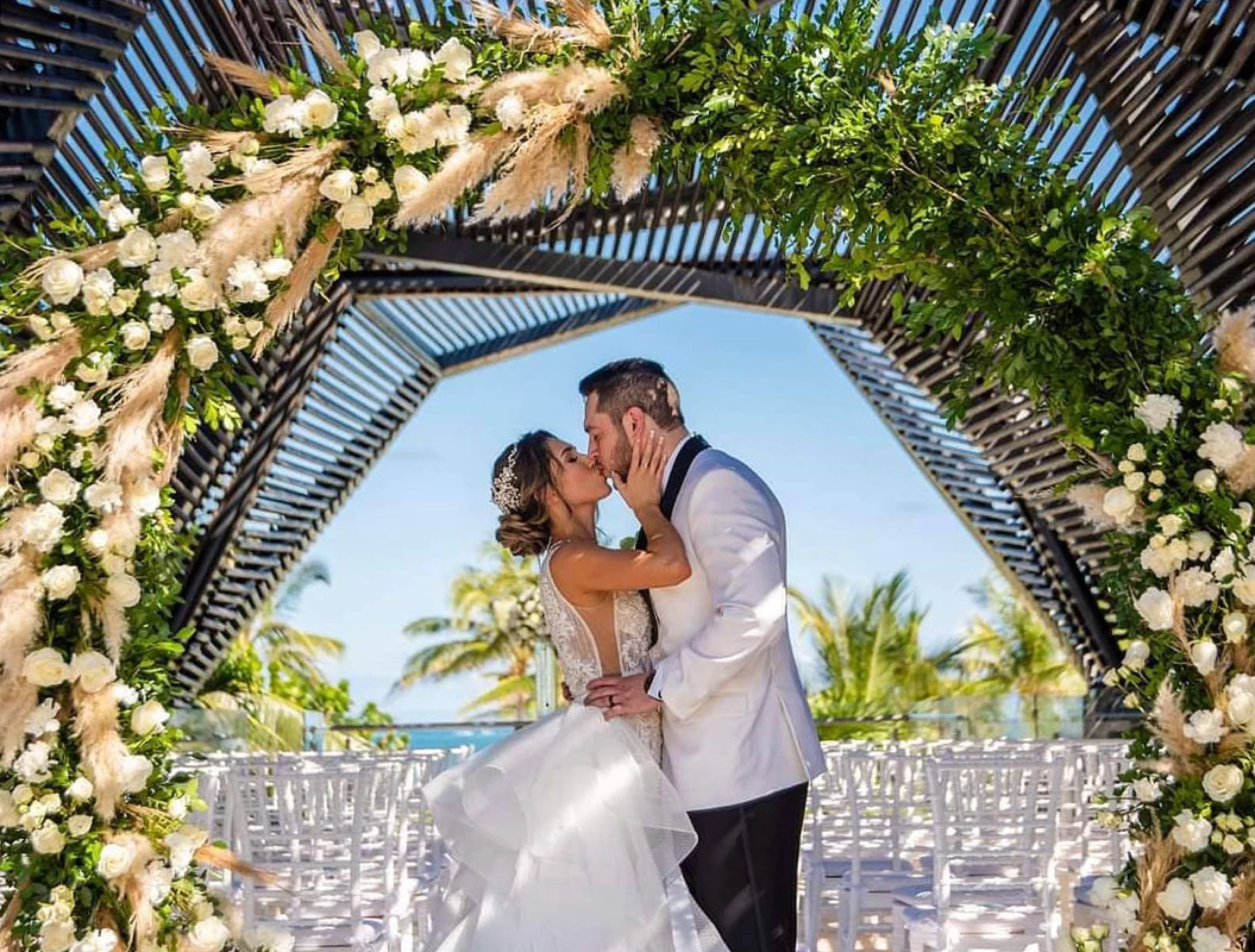 Destination wedding at Royalton Riviera Cancun Resort.