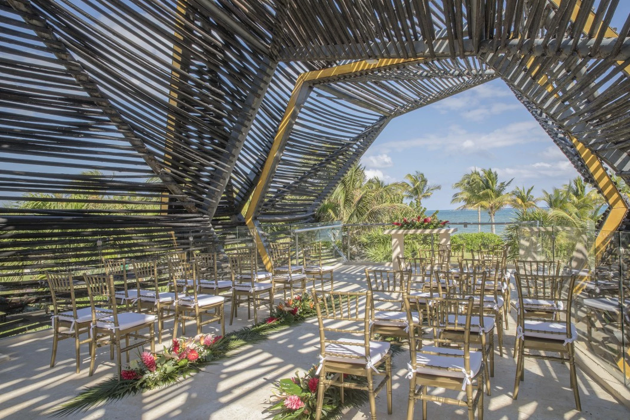 Ceremony Gazebo at Royalton Riviera Cancun Resort.