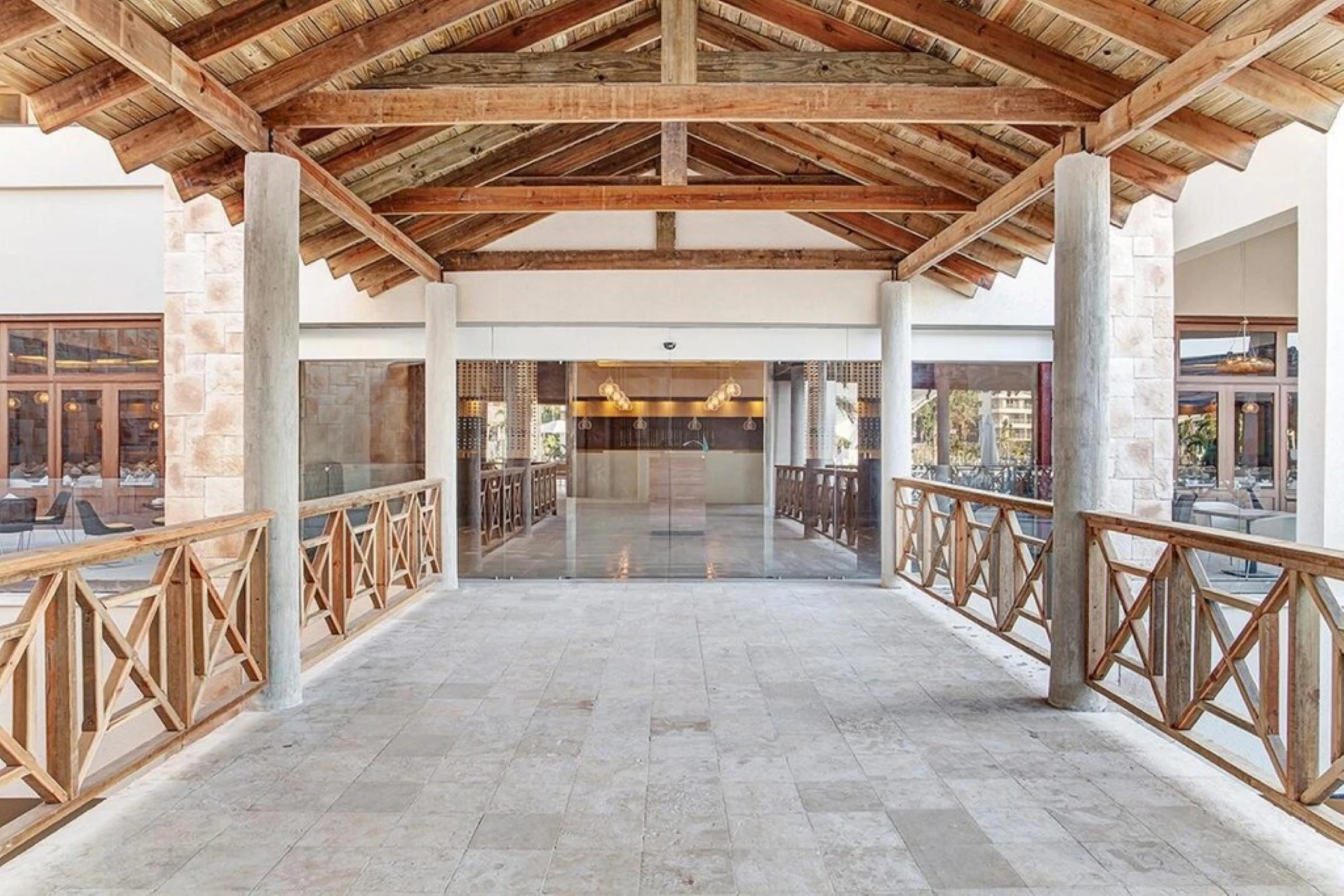 lobby terrace venue at royalton st lucia