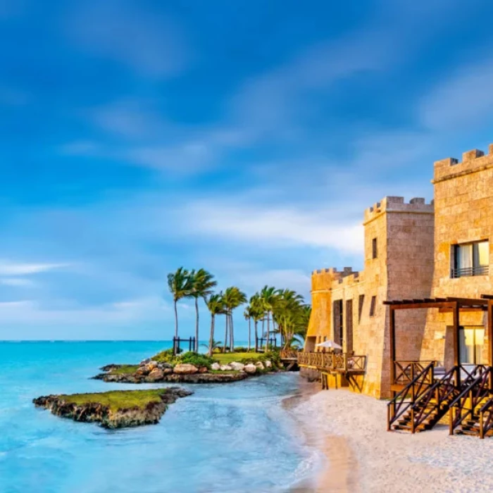 Sanctuary Cap Cana resort building and beach