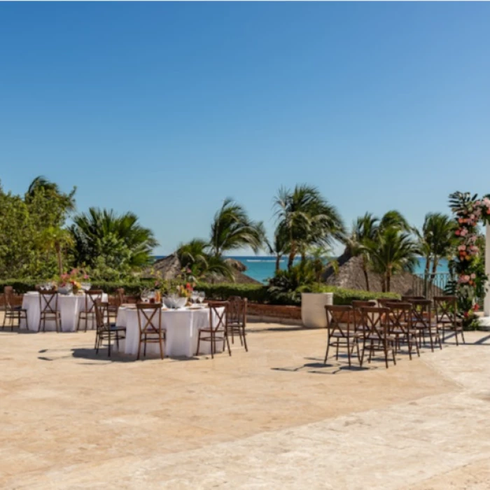 colonial sunset garden venue at Sanctuary Cap Cana