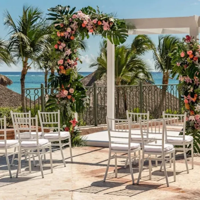 colonial sunset garden venue at Sanctuary Cap Cana