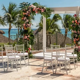 colonial sunset garden venue at Sanctuary Cap Cana