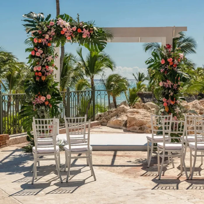 colonial sunset garden venue at Sanctuary Cap Cana