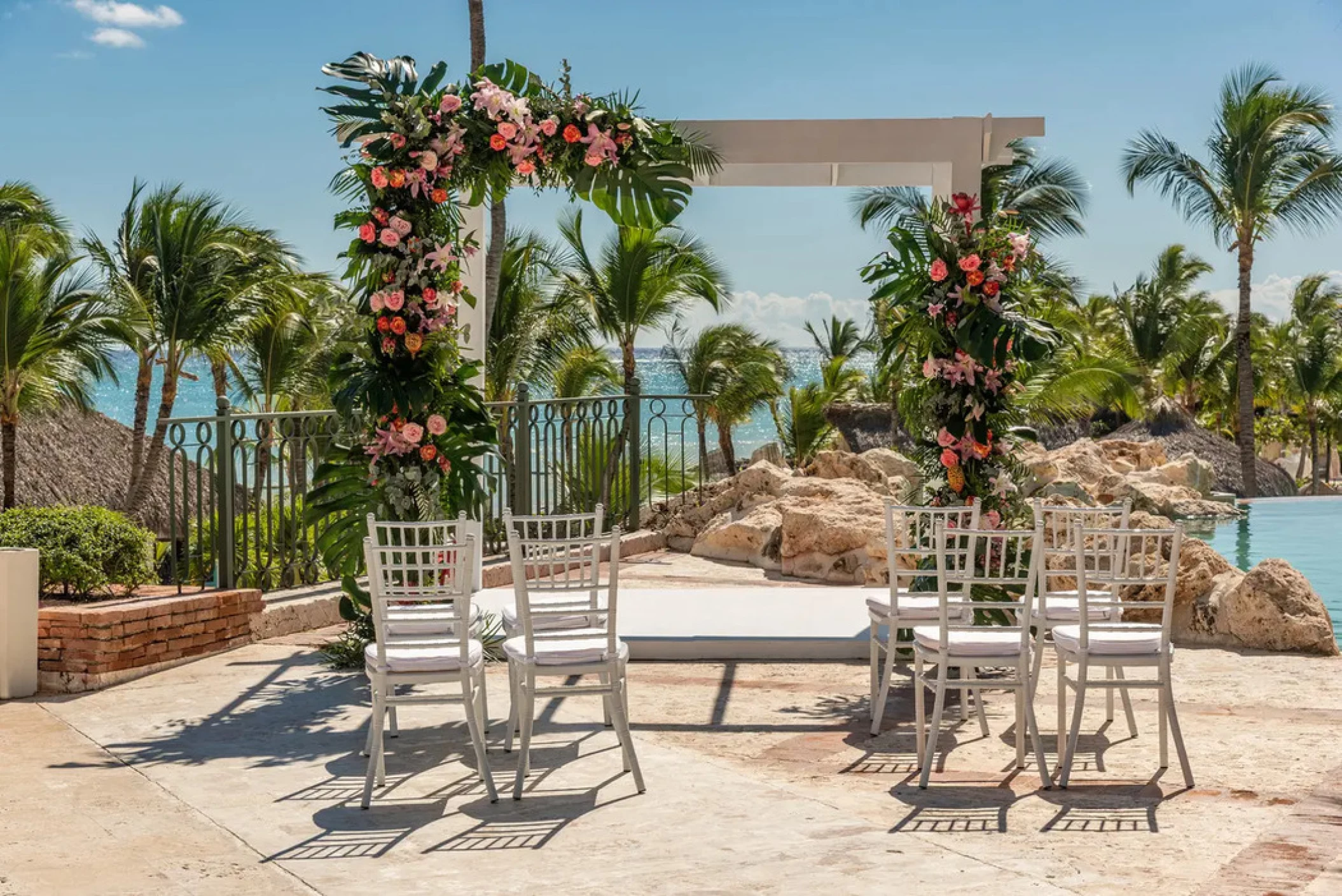 colonial sunset garden venue at Sanctuary Cap Cana