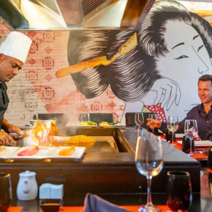 couple at wok restaurant at Sanctuary Cap Cana